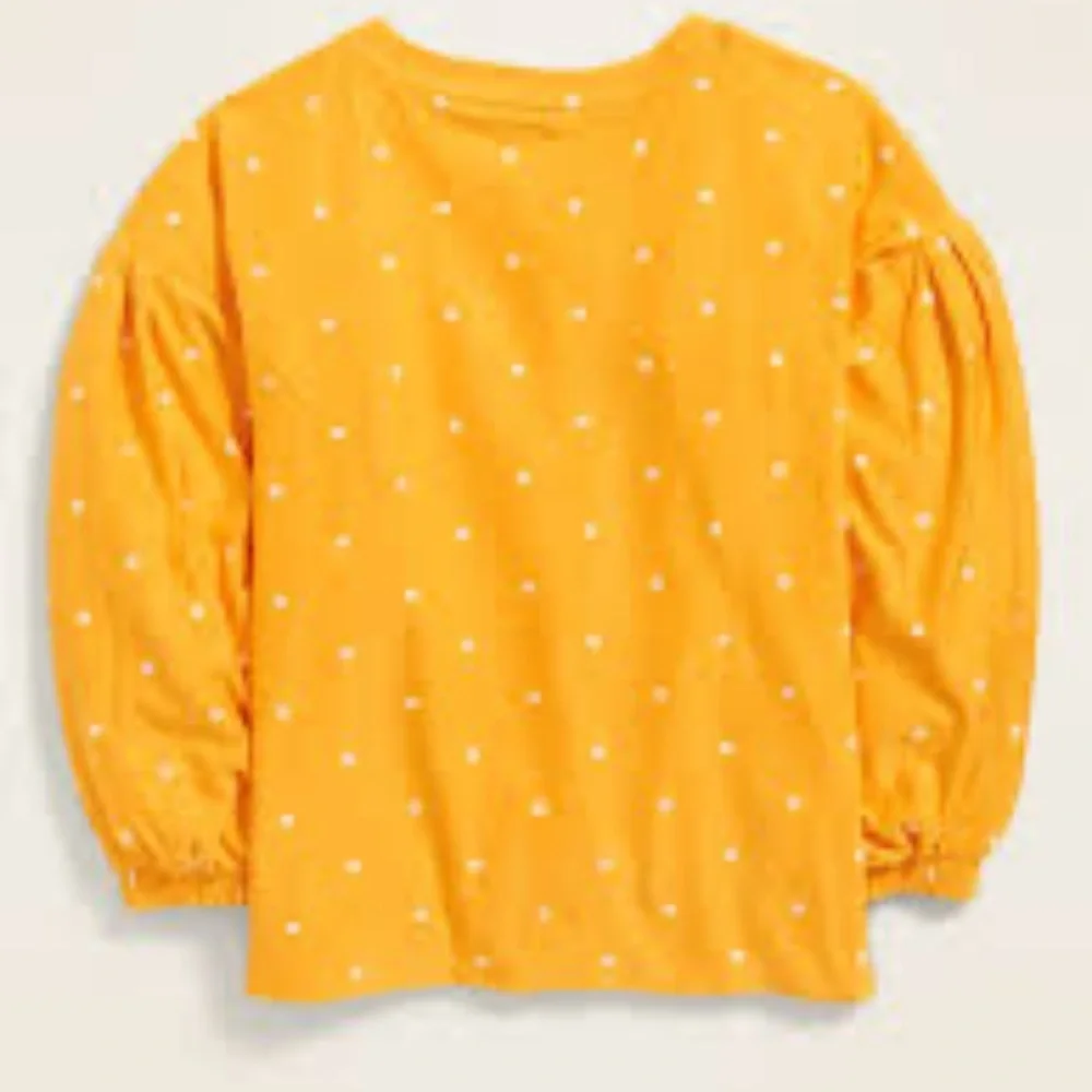 Brushed Balloon-Sleeve Top for Girls